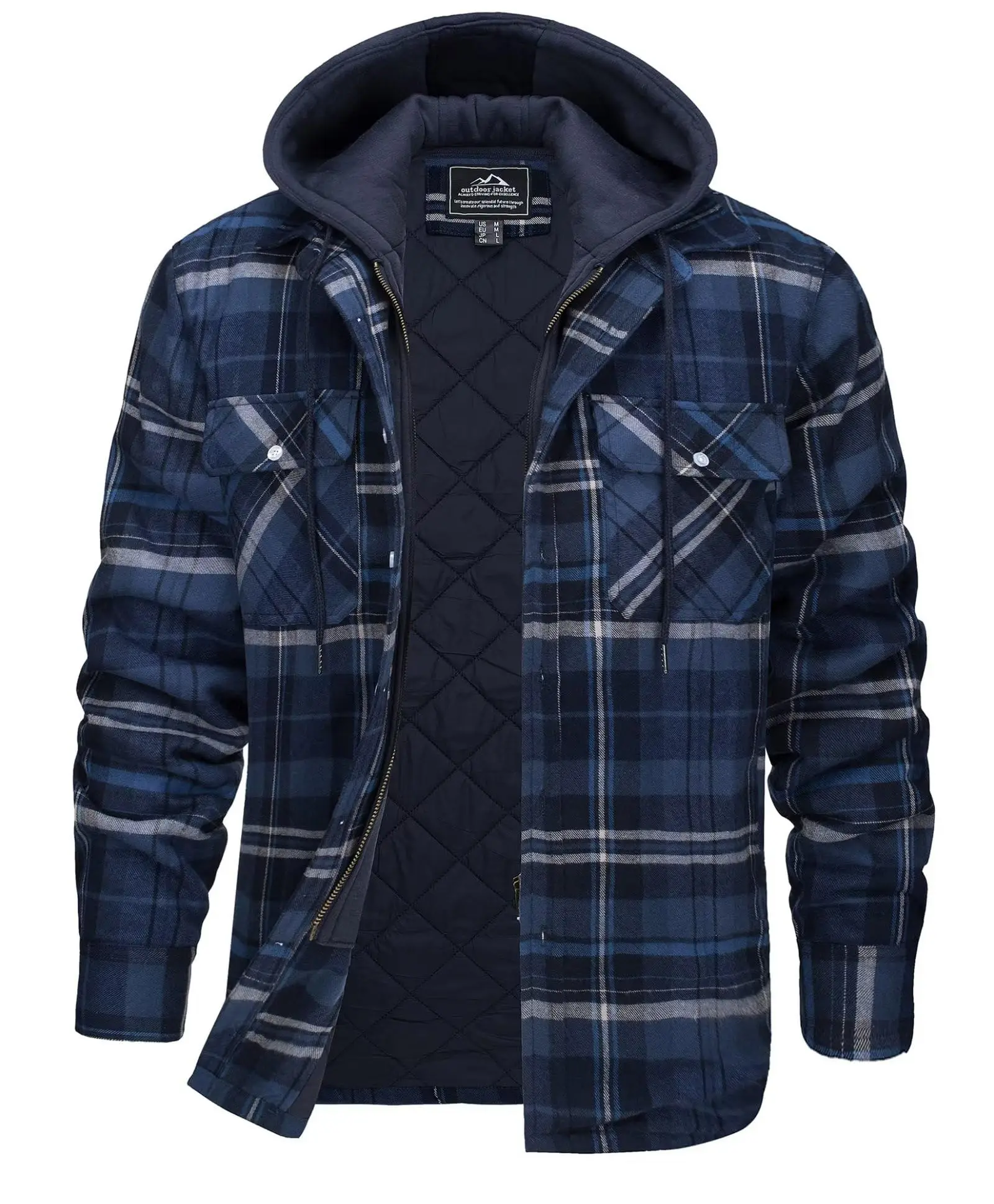 Flannel Shirt Lined - Мужская фланелевая рубашка-куртка 2026 с отстегивающимся