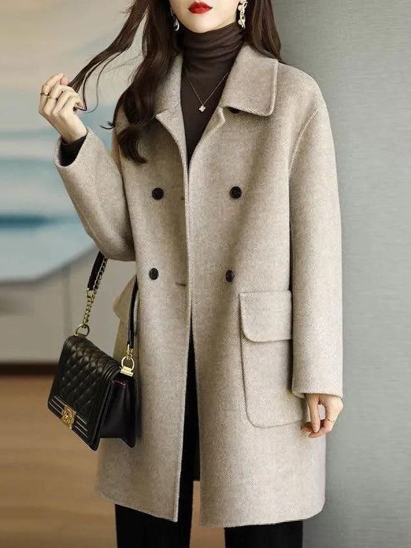 Стильное шерстяное пальто сред – обзор и цена Wool Coat Peacoat
